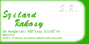 szilard rakosy business card